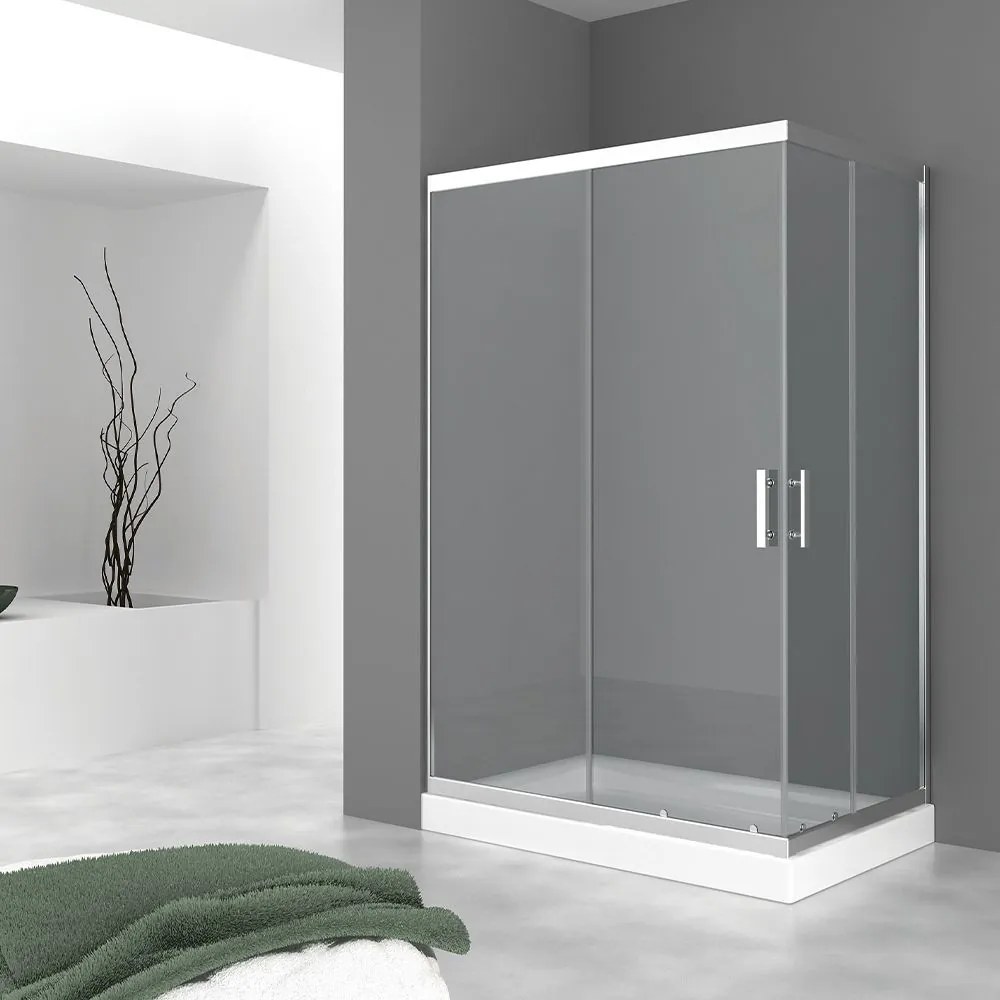 Καμπίνα Γωνιακής Εισόδου Ασσύμετρη 90x110xH200cm Προφίλ Χρωμέ Κρύσταλλο Nanotechnology 6mm Orabella Stardust Easy Fix Orabella Stardust Easy Fix 30628