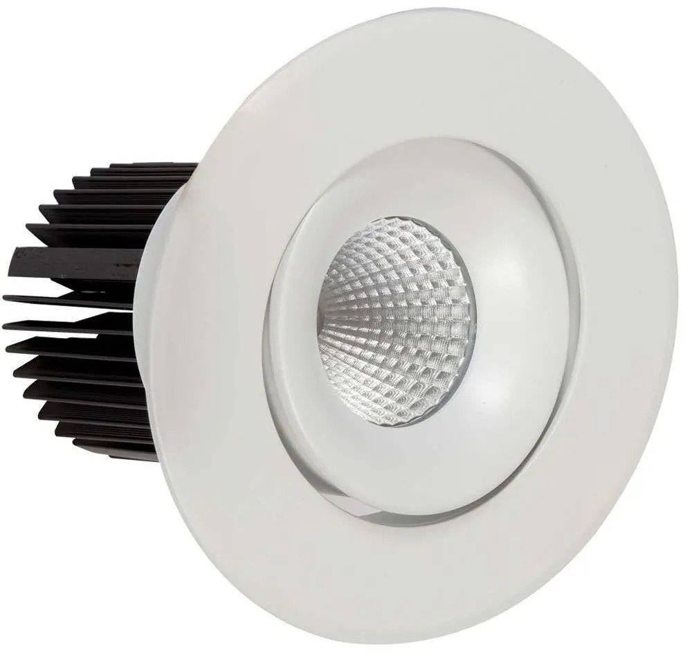 Σποτ Χωνευτό VK/04291/W/W Φ14,2cm Led 2400Lm 24W 3000K White VKLed Round