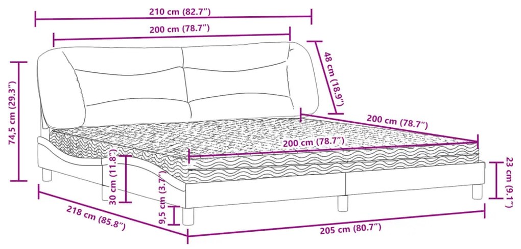 ΚΡΕΒΑΤΙ ΜΕ ΣΤΡΩΜΑ ΛΕΥΚΟ/ΜΑΥΡΟ 200X200ΕΚ.ΣΥΝΘ. ΔΕΡΜΑ 3208751