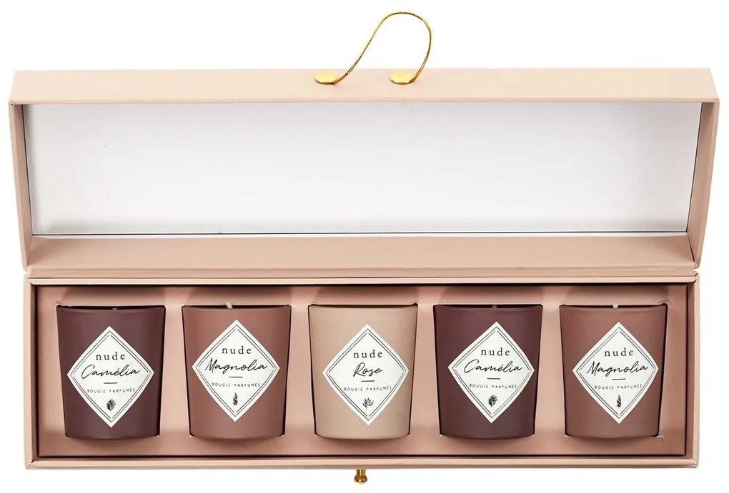 Κεριά / διαχύτες The home deco factory BOUGIE PARFUMEE X5 COFFRET NUDE M12