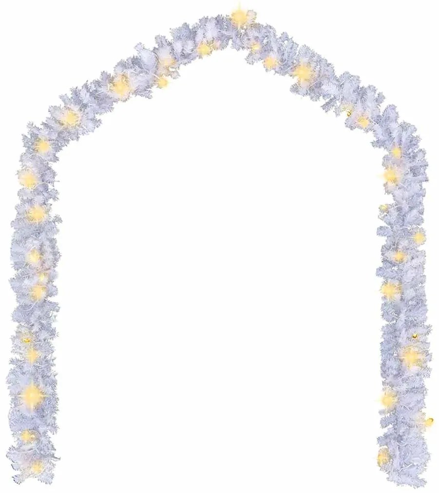 vidaXL Γιρλάντα Χριστουγεννιάτικη με Λαμπάκια LED Λευκή 10 μ.