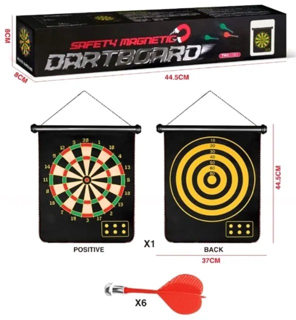 DartBoard Σετ Μαγνητικός Στόχος με βελάκια - Dart Board Safety Magnetic