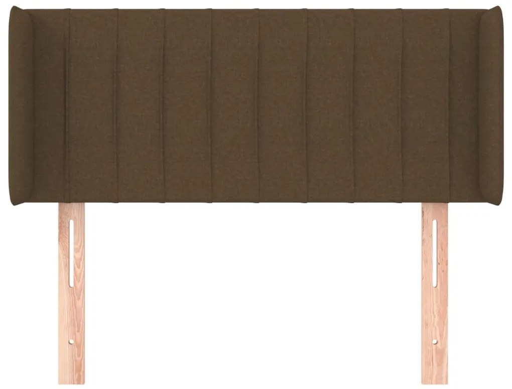 vidaXL Κεφαλάρι με Πτερύγια Σκούρο Καφέ 83x16x78/88 εκ. Υφασμάτινο