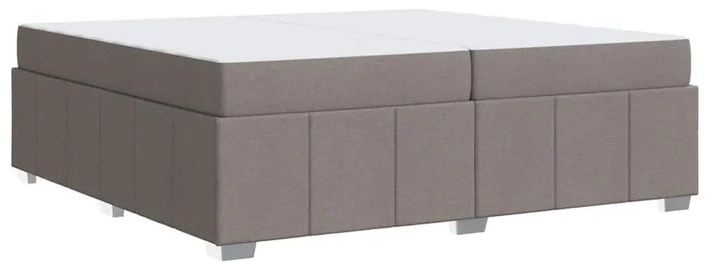 vidaXL Σκελετός Κρεβατιού με στρώμα Taupe 200 x 200 cm ύφασμα