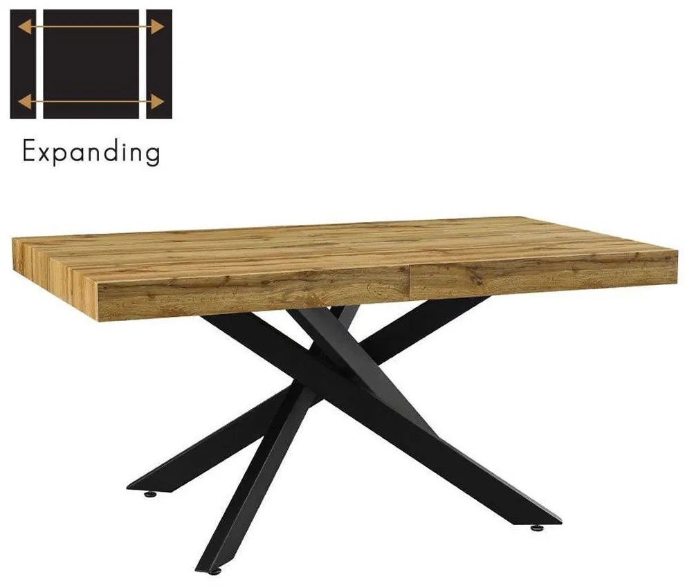 Τραπέζι Επεκτεινόμενο Kimono 02-0584 160x90x75cm Natural Melamine, Metal