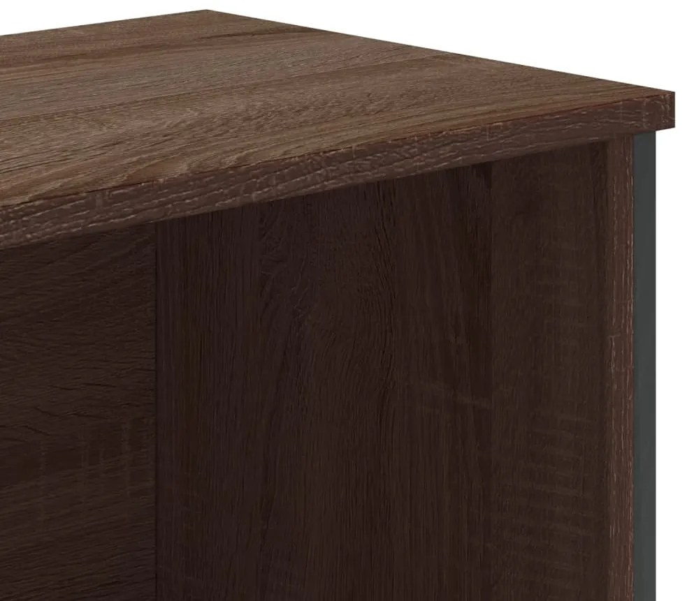 vidaXL Βιβλιοθήκη Καφέ Δρυς 80x31x169 εκ. από Επεξεργασμένο Ξύλο