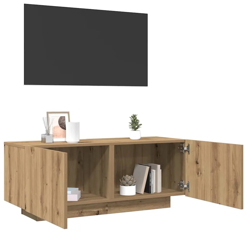 vidaXL Έπιπλο Τηλεόρασης Artisian Δρυς 100x35x40 εκ Επεξεργασμένο Ξύλο