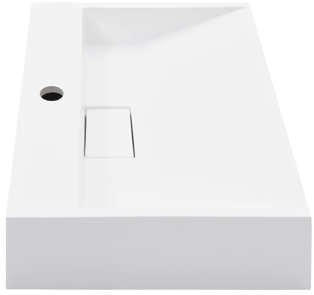 vidaXL Νιπτήρας Λευκός 50x38x13 εκ. Συνθετικός από Τεχνητό Μάρμαρο