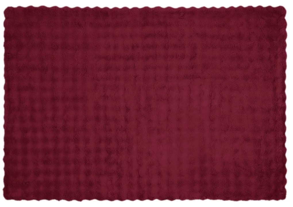 vidaXL Ψεύτικη κουβέρτα από κουνέλι Βεραμάν Κόκκινο 150 x 220 cm