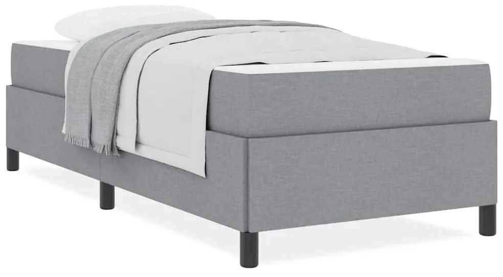 vidaXL Κρεβάτι με ελατήρια Ανοιχτό γκρι 80 x 200 cm ύφασμα