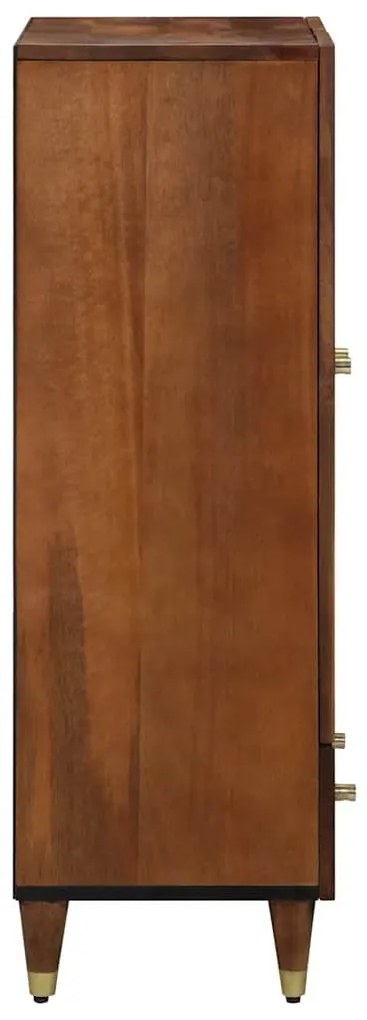 vidaXL Highboard με ράφι Καφέ 60 x 33.5 x 100 εκ. Μασίφ ξύλο μάνγκο
