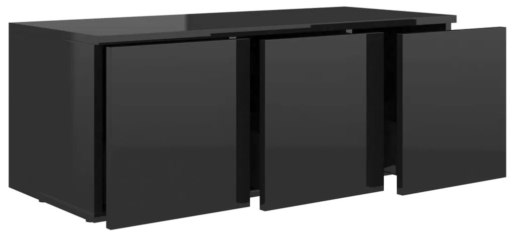 vidaXL Έπιπλο Τηλεόρασης Γυαλιστερό Μαύρο 80x34x30 εκ. Επεξ. Ξύλο