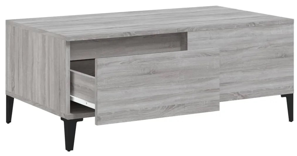 vidaXL Τραπεζάκι Σαλονιού Γκρι Sonoma 90x50x36,5εκ. Επεξεργασμένο Ξύλο