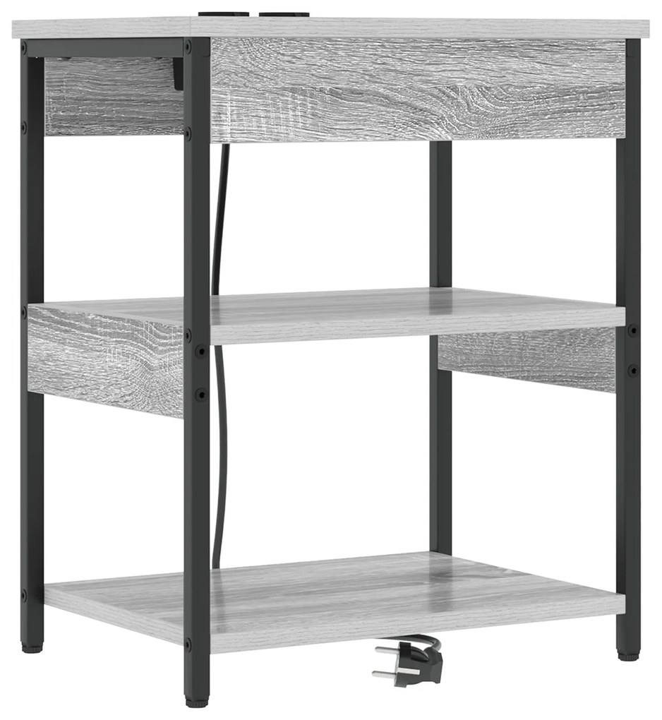 vidaXL Κομοδίνο Γκρι sonoma 41 x 31 x 51 εκ. Επεξεργασμένο ξύλο