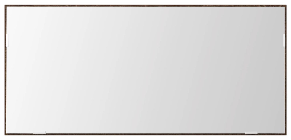 vidaXL Καθρέφτης μπάνιου  με φώτα LED Καφέ Δρυς 80x37 εκ.