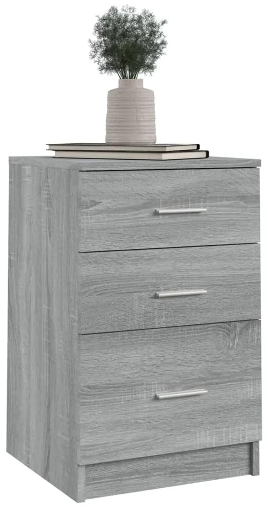 vidaXL Κομοδίνο Γκρι Sonoma 40 x 40 x 63 εκ. από Επεξεργασμένο Ξύλο