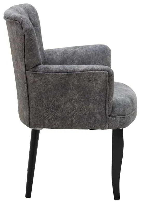 Πολυθρόνα Samara pakoworld ύφασμα γκρι antique 67x62x78εκ