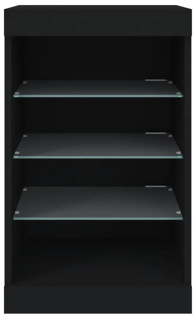 vidaXL Μπουφές με Φώτα LED Μαύρος 41 x 37 x 67 εκ.