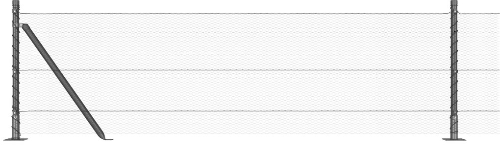 vidaXL Περίφραξη Hexagon Γκρι 0.6x100 μ Ατσάλι
