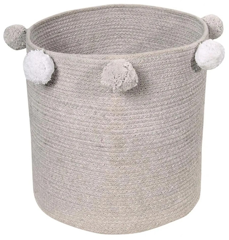 Καλάθι Αποθήκευσης Bubbly LOR-BSK-BUBBLY-GREY Γκρι 30X30X30Cm Lorena Canals Cotton