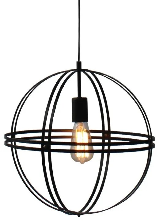 ΚΡΕΜΑΣΤΟ ΜΕΤΑΛΛΙΚΟ ΚΥΚΛΟΣ Φ40CM 1ΧE27 SIRENA ACA KS1483P1BK