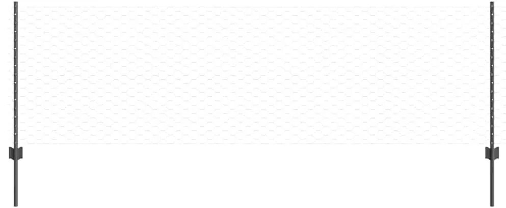 vidaXL Τεντώτο με στήριγμα Γκρι 0,8 x 100 μ Χάλυβας και PVC