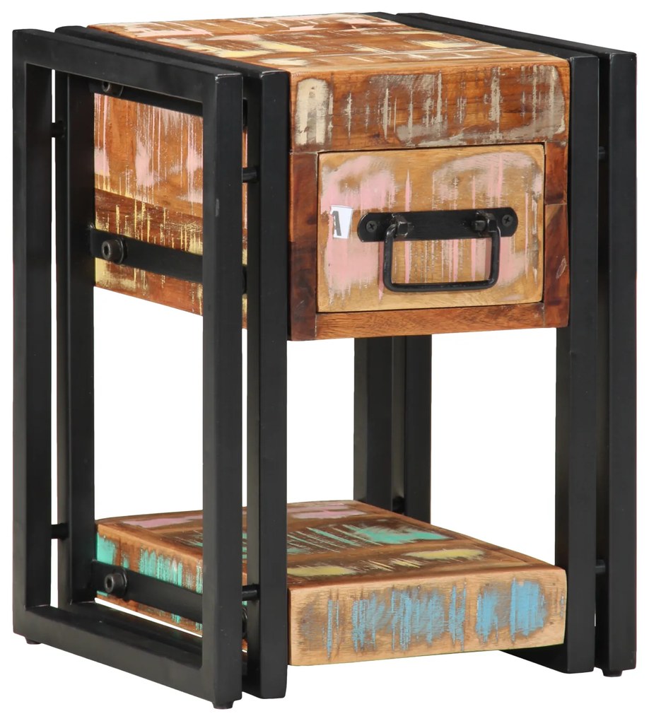 vidaXL Νυχτερινά Τραπέζια 2 τμχ 40x40x40 εκ Μασίφ ανακυκλωμένο ξύλο