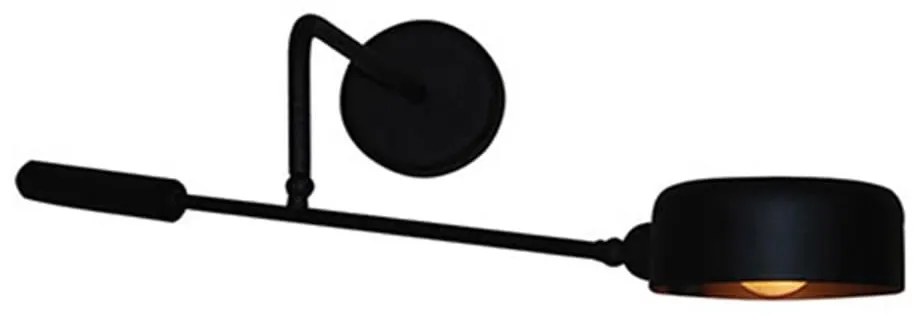 Φωτιστικό Τοίχου - Απλίκα HL-3538-1 L 77-3896 Wade Black  Homelighting Metal