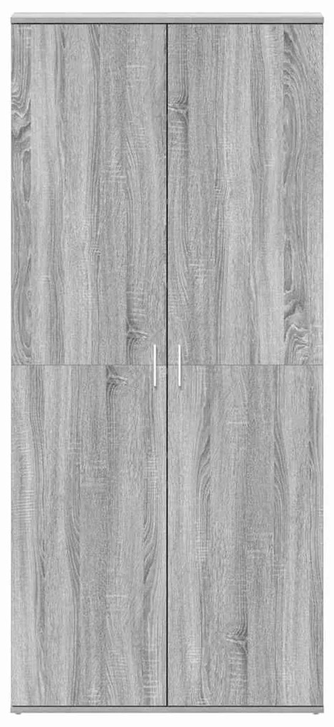 vidaXL Ντουλάπα Παπουτσιών Γκρι 80 x 39 x 180 εκ Επεξεργασμένο ξύλο