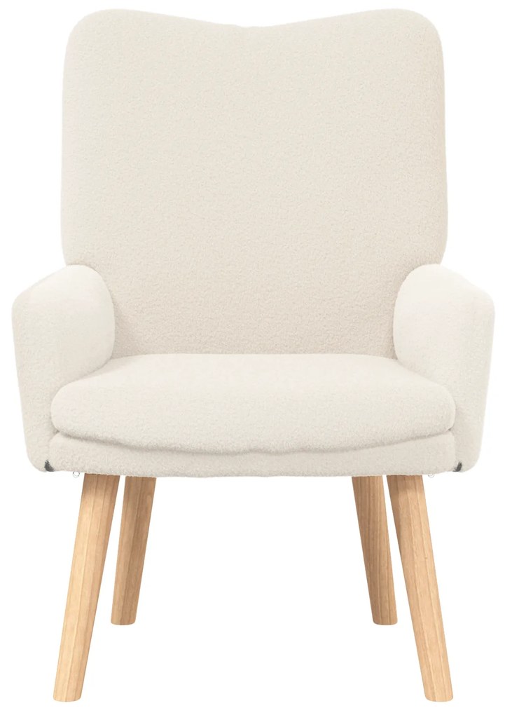 vidaXL Χαλαρωτική Πολυθρόνα Κρεμ 63 x 67 x 94 εκ. ύφασμα