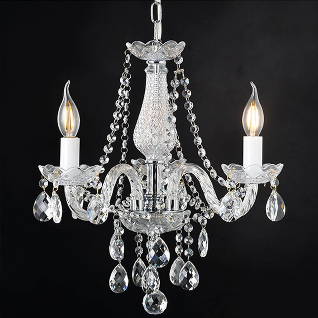 Φωτιστικό Οροφής BLK80413PCC Clear Crystal, Metal