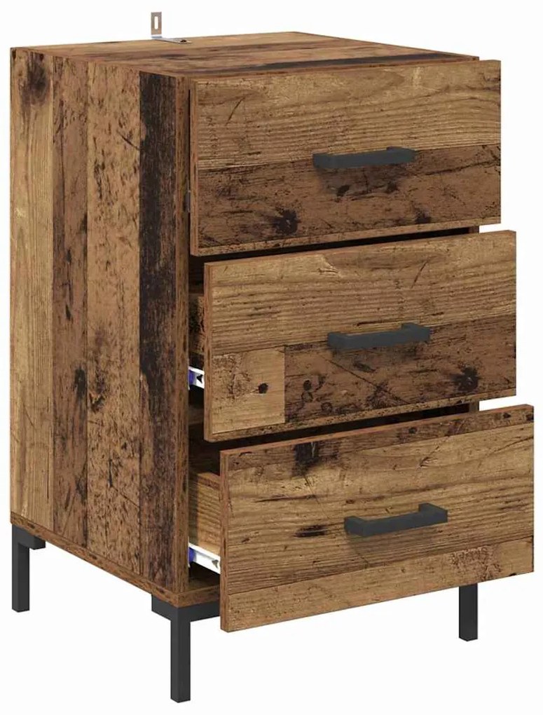 vidaXL Κομοδίνο Παλιό ξύλο 40 x 40 x 66 εκ. Επεξεργασμένο ξύλο