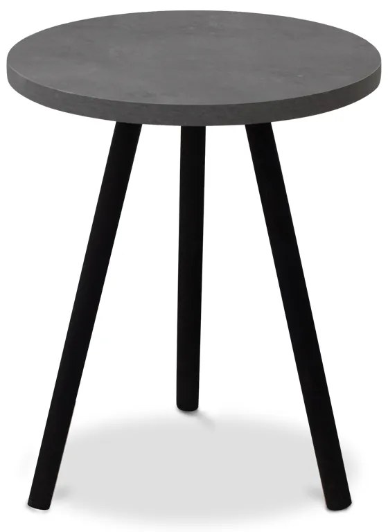 Βοηθητικό τραπεζάκι Roma Megapap χρώμα γκρι ρετρό 33,5x33,5x46εκ.