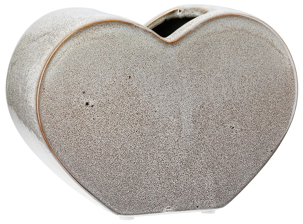 Βάζο 'Heart' Κεραμικό Μπεζ 8.5x20x14cm-05161262