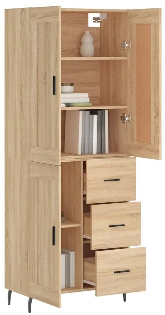 vidaXL Ντουλάπι Sonoma δρυς 69,5 x 34 x 180 εκ. από Επεξεργασμένο Ξύλο