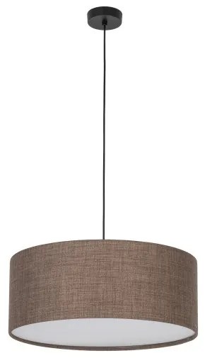 Κρεμαστό Φωτιστικό Οροφής 3xE27 Ύφασμα Earth KT Lighting-10101-Καφέ 10101