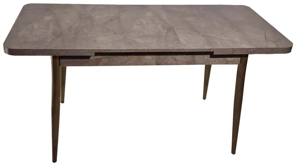 Artekko AY Gordion Τραπέζι Επεκτεινόμενο MDF με Μεταλλικό Πόδι Καφέ/Μαύρο (120+30x70x76)cm