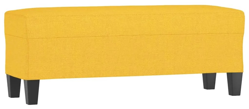 vidaXL Πάγκος Ανοιχτό Κίτρινο 100 x 35 x 41 εκ. Υφασμάτινος