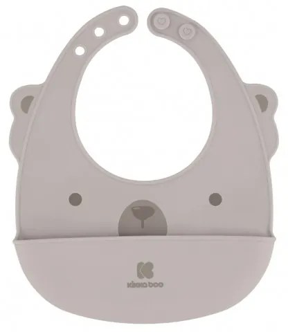 ΣΑΛΙΑΡΑ ΣΙΛΙΚΟΝΗΣ ΜΕ ΨΙΧΟΥΛΟΣΥΛΛΕΚΤΗ - KIKKA BOO SILICONE BIB BEIGE 31303030036