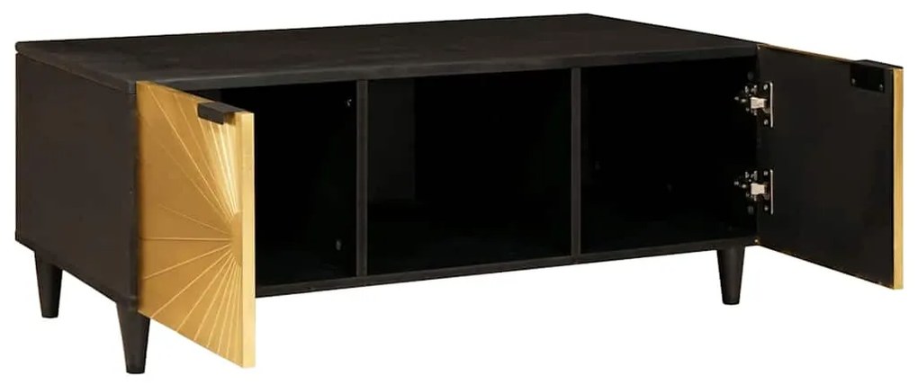 vidaXL Τραπεζάκι σαλονιού Μαύρο και Χρυσό 100 x 54 x 40 εκ