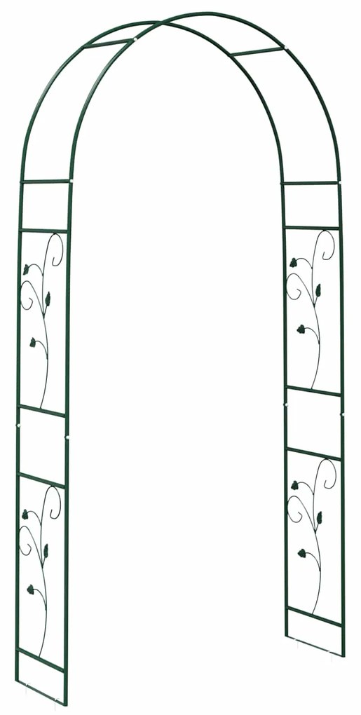 vidaXL Κήπος Αψίδα Floral Πράσινο 115 x 37 x 231 εκ.