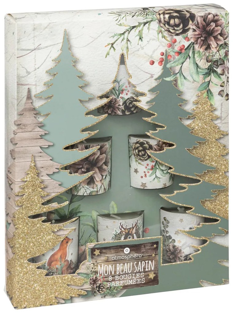 Χριστουγεννιάτικα Κεριά (Σετ 8τμχ) A-S Tree Candle Gold 191149