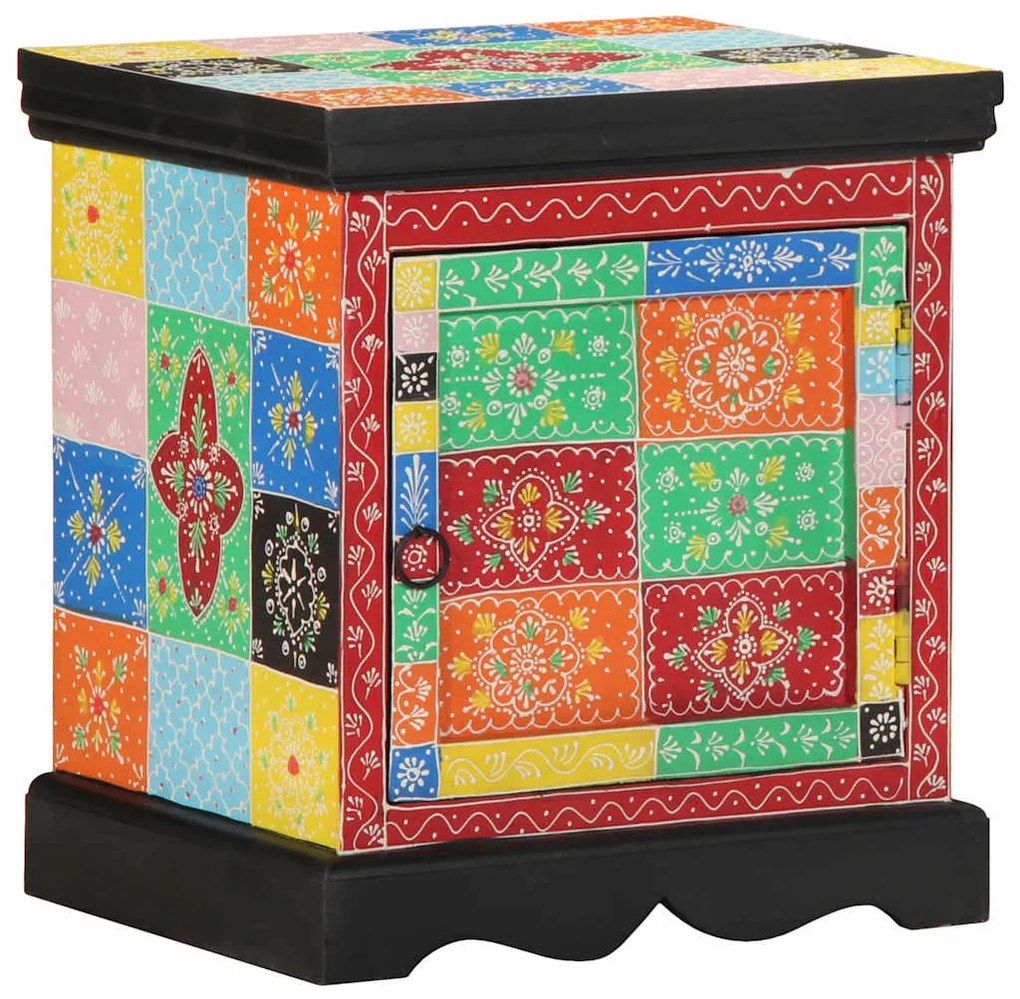 Κομοδίνο 2 τεμάχια Πολύχρωμο 40x35x45 cm Στερεό ξύλο Mango 4017563
