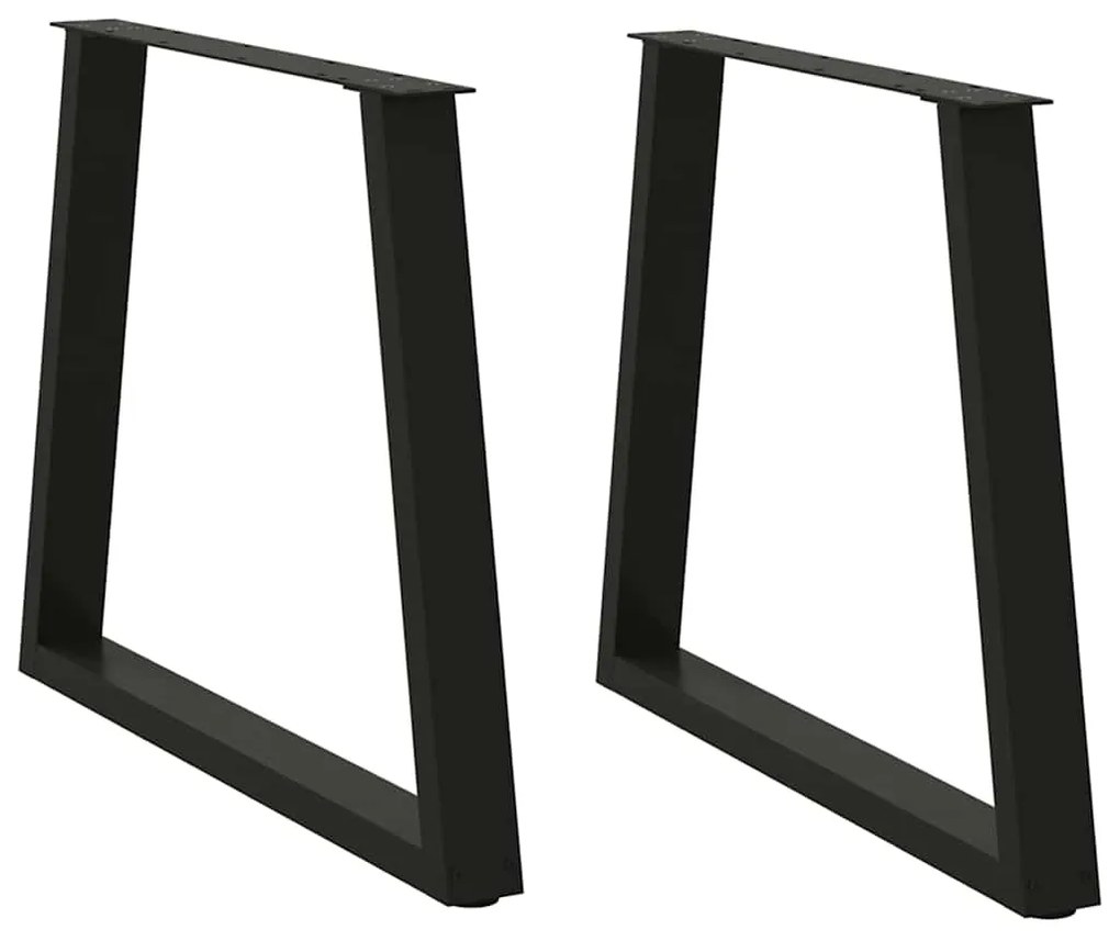vidaXL Πόδια Τραπεζαρίας Σχήματος V 2 τεμ. Μαύρο 80x(72-73,3) εκ. Ατσάλι