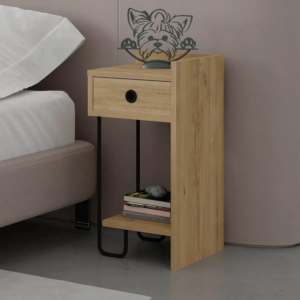 Κομοδίνο Δεξί (32x30x61) A-G Sirius Right 776HMS3437 Oak
