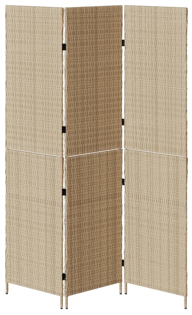 vidaXL Διαχωριστικό Δωματίου Μπεζ 147 x 180 cm συνθετικό ρατάν