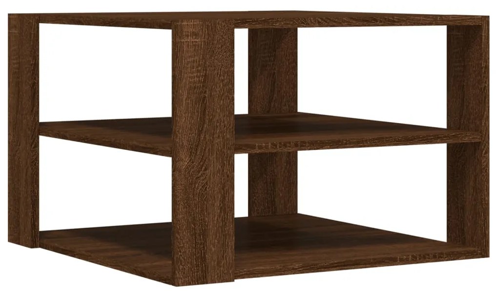 vidaXL Τραπεζάκι Σαλονιού Καφέ Δρυς 58x58x40 εκ. Επεξ. Ξύλο