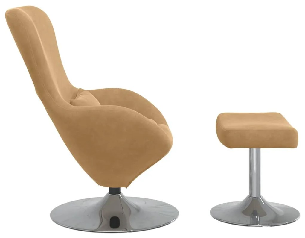 vidaXL Κάθισμα-αυγό 2 pcs Καφέ 63 x 73 x 90 εκ Βελούδο