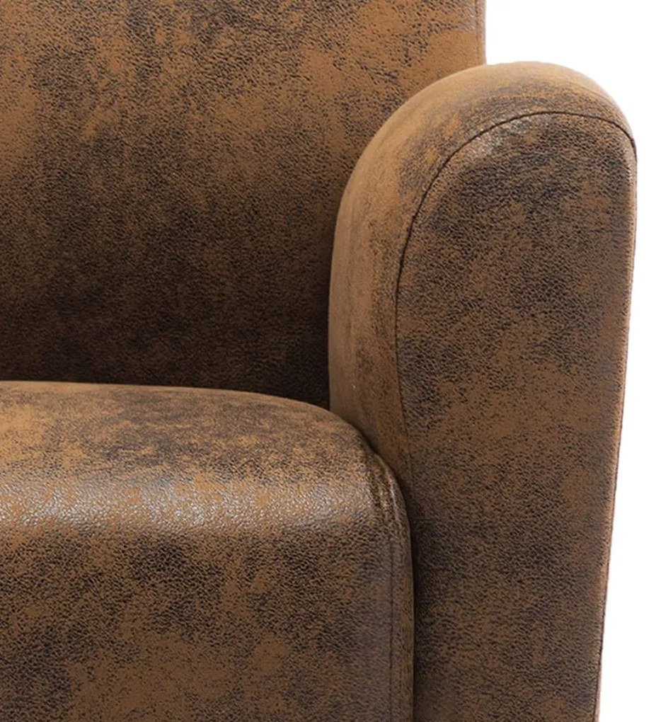 vidaXL Πολυθρόνα Καφέ 70 x 69 x 72 εκ. από Συνθετικό Δέρμα Σουέτ