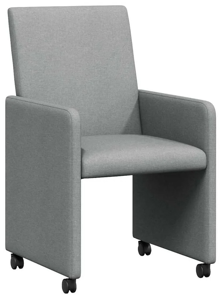 vidaXL Καρέκλες Φαγητού με Ρόδες 2 pcs Ανοιχτό γκρι 57 x 66 x 94 εκ